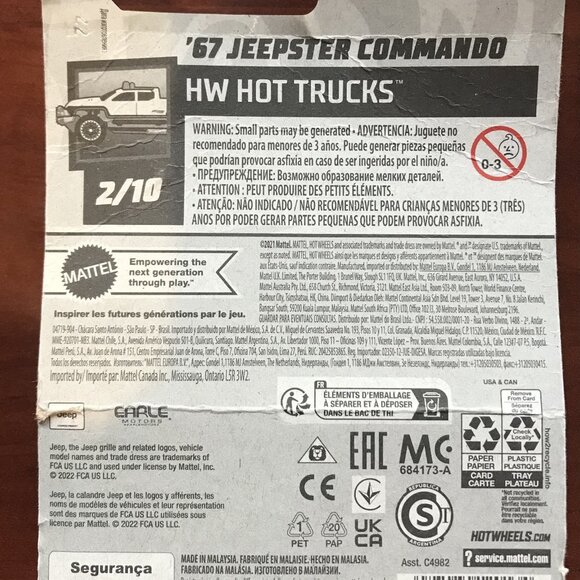 1967 Jeepster Commander HW Hot Trucks HKJ02-M7C5 Hot Wheels Diecast Car - Picture 2 of 2